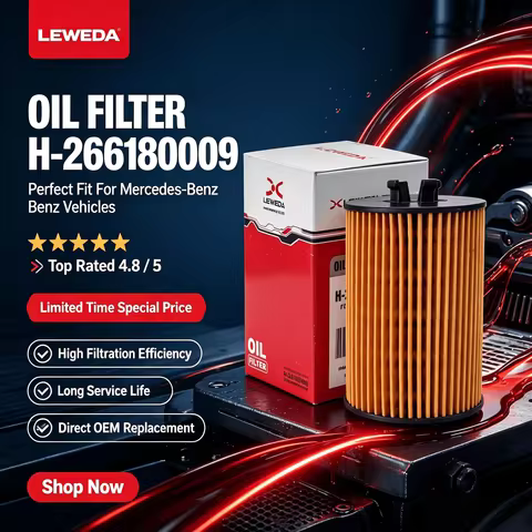 Leweda Durable Oil Filter 2661800009 for Mercedes Benz A Class B Class W169 W245 Replaces A266180000