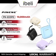 [NEW] Pineng PN-833PD Built-In Cable 22.5W 10000mAh Fast Charge Powerbank