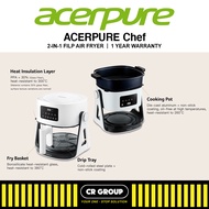 Acerpure Chef KF754-70B/KF754-70W 2-in-1 Flip Air Fryer - White/ Black (1Yr Warranty)