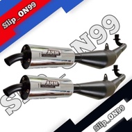 Set Exhaust Black Fizr F1zr Fiz R Ss Two Ss2 Ahm Stainless Exhaust