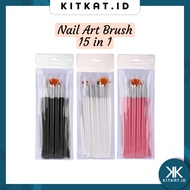 Kkt Nail Art Brush Nail Art Brush Nail Art 15in1 Nail Art Tools Liner Drawing Brush Set Manicure Pedicure
