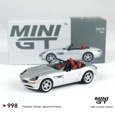 MINIGT 1:64 BMW Z8 Silver MGT alloy Car Model 998