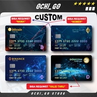 CRYPTO CURRENCY Atm Card Stickers Garskin Skin Card Custom CRYPTO | Bitcoin | Binance Binance | Ethe