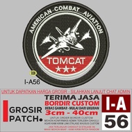 I-a56 AMERICAN COMBAT AVIATION TOMCAT F-14 LOGO EMBROIDERED PATCH - GROSIRPATCH REVIEW/TESTIMONI