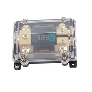 Car Audio Fuse Holder LED Car Auto Fuse Holder 100A 1 in 2 Out Digital Universal for Audio System Re