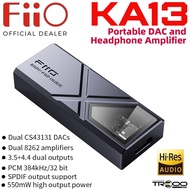 FiiO KA13 Type-C to 3.5mm/4.4mm Balanced USB DAC, S/PDIF Coaxial Interface &amp; Headphone Amplifier Adapter