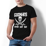 Cotton T-Shirt Goonies Never Say Die T Shirt Cult Film Beach Short Sleeve Graphic Tee Shirt Men