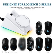 แท่นชาร์จสีขาวสำหรับ Logitech G502 Lightspeed G403 G603 G703 G903 Wireless Gaming Mouse