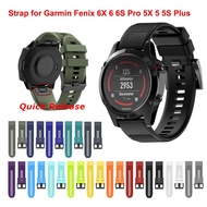 [HOT JUXXKWIHGWH 514] 26 22มม.สำหรับ Garmin Fenix 6 6S 6X 7X 7 Pro 5 5X 5 S Plus 3HR 935ซิลิโคน Fenix7X Fenix7Watch Easyfit สายคล้องข้อมือ