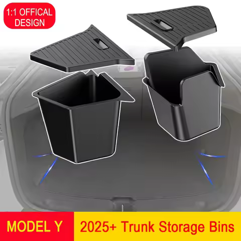 1:1 Official Design Trunk Storage Bins For Tesla Model Y Juniper 2025 Trunk Organizer Trunk Side Sto