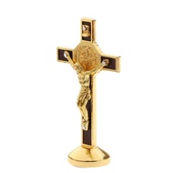 Fityle Crucifix Jesus Christ Cross Statue Figurine for Car Home Chapel Decor