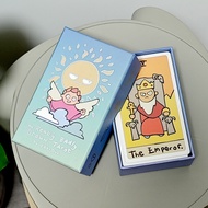 Drawing Bad Tarot Cards 12 * 7cm 80 Sheets Heaven And Earth Cover Gift Box Type Coated Paper Double-