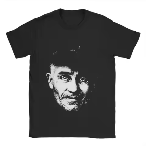 Ed Gein Portrait Retro T Shirt Men Y2K Basic Cotton T-Shirts Beach O Neck Harajuku Tees Casual Overs