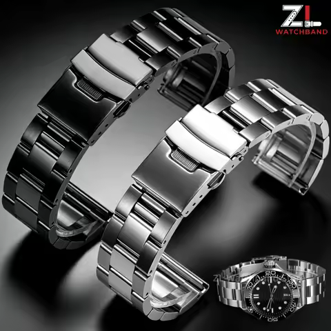 Stainless Steel Watchband 18mm 20mm 22mm 24mm 26mm 28mm Folding Buckle Strap for Seiko for Omega for