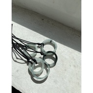 Jade jade monolithic ring necklace