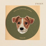 EMJOUR Embroidery Sticker Card-Jack Russell | Dog Pet Souvenir Gift Card Bag Decoration Phone Case