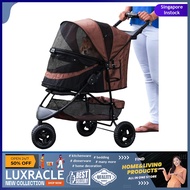 [instock] Pet Gear No-Zip Special Edition 3 Wheel Pet Stroller for Cats/Dogs, Zipperless Entry, Easy