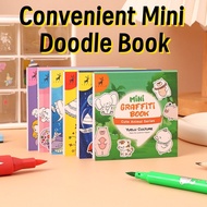 【NEW】DIY Coloring Drawing Book Mini Cartoon Handy Doodle Book Children's Notepad Coloring Book Water