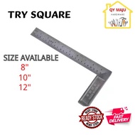 Try Square Stainless Steel L Ruler / Sesiku L/ Pembaris Besi L/Pembaris L Tukang
