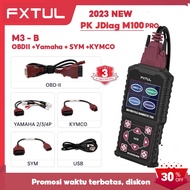 FXTUL M3 Motorcycle Scanner [For OBDII KMYCO SYM YAMAHA] Motorcycle EFI System Diagnosis Motorcycle Injector Test Reset ECU ABS CO Motorbike Tester PK JDiag M100 pro
