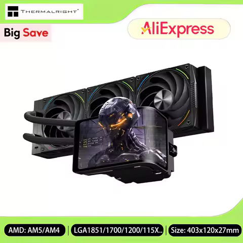 Thermalright WONDER VISION 360 TURBO ARGB All-In-One 360mm Water Cooler, 6.67-Inch AMOLED 2K 3D Curv