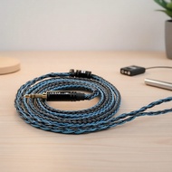 KBEAR ST16 MAX 16-Strand 5N OCC Silver-plated Earphone Wire 1.5m Braided IEM Cord