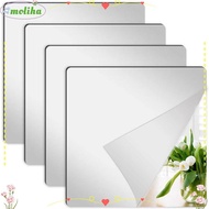 MOLIHA 4 Pack Wall Mirror Tiles, 8 X 8 Inch Acrylic Square Mirror, Plastic Mirror Sheets Self Adhesi