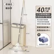 日本MUJIE平板拖把丨免手洗一拖淨丨家用拖把桶丨乾濕兩用懶人拖把【平行進口】