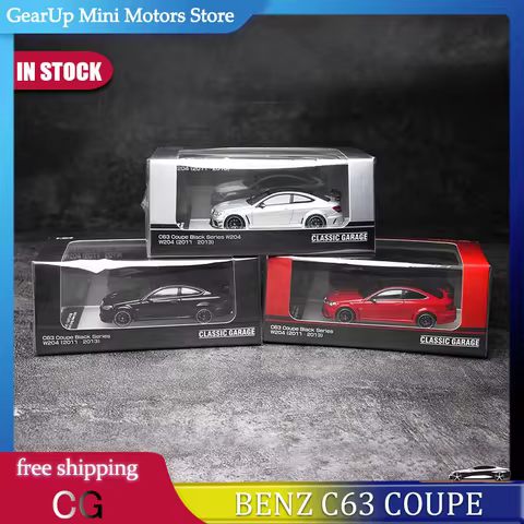 New In Stock Cg 1:64 Benz C63 Amg Coupe Black Series Bs W204 2011-2013 Alloy Miniature Diecast Model