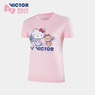 New Victor VICTOR Victory KT202 Badminton Clothing Womens T-Shirt Short-Sleeved Quick-Drying HELLO K