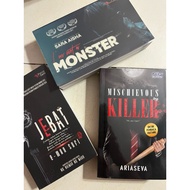 Novel Melayu kombo 🔥 Mischievous Killer, Ariaseva +  I’m Not A Monster, Sara Aisha & Jebat, E-Man Su
