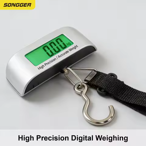Travel Luggage Scale 50kg Digital Hanging Suitcase Weight Scale Portable Handheld Scale with Backlit