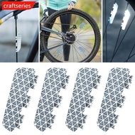 CRAFTSERIES 4Pcs Reflective Bicycle Mount Clip Tube Warning Light Strip Bike Warning Bicycle Wheel R
