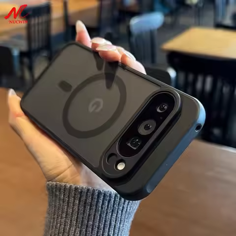 For Google 9A Magsafe Case Slim Matte Carbon Fiber Wireless Charging Cover for Google Pixel 9 10 Pro