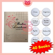 F5 40 Pages Exercise Book Buku Latihan Buku Tulisan Craft Cover (40 BOOKS)