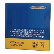 Calcium Plus AGM Tech YTX14L-BS Motorcycle Battery