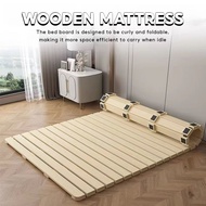 Tatami Bed Frame Solid Wood Frame Mattress Floor Breathable Moisture-Proof Handy Tool Bed Board Foldable Pine Bed