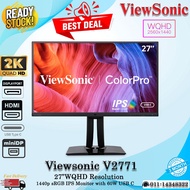 (Ready Stock) Viewsonic VP2771 - 27" ColorPro™ 1440p sRGB IPS Monitor with 60W USB C