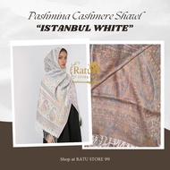 PASHMINA CASHMERE SHAWL WHITE SERIESISTANBUL by Ratu Store 99