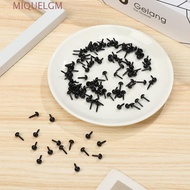 MIQUELGM 100Pcs Black Plastic Safety Thread Eyes, Plastic Eyes Crafts Plastic Craft Doll Eyes, Stuff