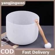 YANGWEN Crystal Quartz Singing Bowl 8 Inch 432Hz Yoga Meditation Sound Bowls Professional  Crystal B