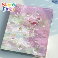 SUNNY FINDS Album Photocard A5 Blue Pink Welded Style Binder 6 Holes 4 Photo Card Holders
