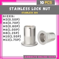 10pcs - 3MM - 12MM MM Stainless Rivet Nut / Furniture Nut / SUS M3 M4 M5 M6 M8 M10 M12 AIRBOLTS