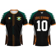 Bandai | New Ivory Coast flag printed jersey T-shirt breathable outdoor sports football T-shirt pare