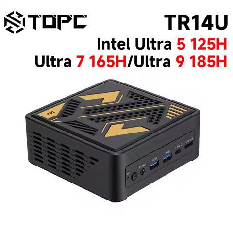 TOPC TR14U Intel Ultra 5 125H/Ultra 7 165H/Ultra 9 185H Mini PC Win11 Pro DDR5 5600MT/s PCIe4.0*4 Wi