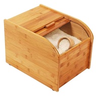 Whole Grains Grains Sliding Storage Box Rice Solid Wood Cover Wooden Desktop Storage Box Dispenser H