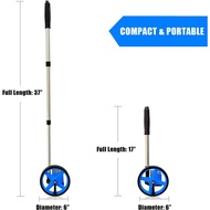 Zozen Measuring Wheel, Blue 6Inch Measure Wheel, Distance Measuring in Feet, Rolling Measurement [Up