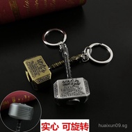 Rotatable Solid Thor Hammer Keychain Thor Hammer Fidget Spinner Avengers Keychain Pendant