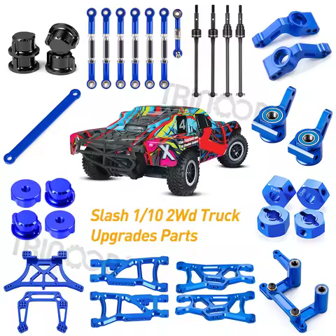 TRINOOD Alu Alloy Front Rear Shock Mount Steering Blocks Linkage Adapter for T-raxxas Slash 1/10 2Wd