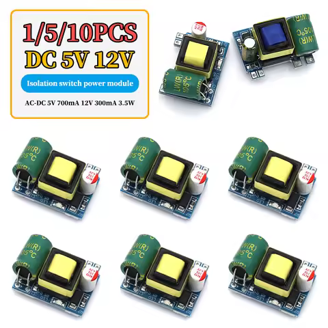 1/5/10Pcs AC-DC 3.5W isolation switch power module 220V to 5V/12V step-down converter step-down modu